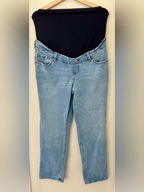 Abercrombie & Fitch Light Blue Straight Leg Maternity Jeans